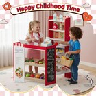 Kids Pretend Play Grocery Store W chalkboard cash Register play Food Accessories