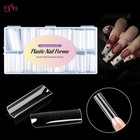 Wide Size Dual Forms Nail Extension Mold Set For Square Coffin Almond Uv Gel