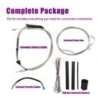 12   Handlebar Extended Brake Clutch Cable Kit For 08-13 Electra Glide W abs