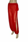 Genie Costume Sheer Chiffon Harem Yoga Pants With Side Slit Belly Dance Wear