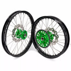 Kke 21 19   Spoked Mx Wheels Rim Set For Kawasaki Kx125 Kx250 1993-2002 Disc Kit