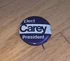 2 - New York Governor Hugh Carey Button Pin Elect Carey President