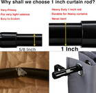 Extra Long Curtain Rods For Windows 28 To 144 Inch  1  Heavy