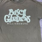 Busch Gardens Lee Shirt Mens M Olive Green Williamsburg Short Sleeve Graphic