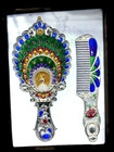 Antique Silver Brush Comb Mirror Set