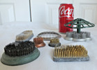 Vintage Lot Of 7 Assorted Flower Frog Metal Spike