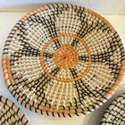 Hanging Woven Wall Basket Decor Set Of 3  Seagrass  Rattan Boho Wall Baskets