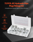 72 Pcs Hydraulic Fittings 37   Jic Hydraulic Hose Cap And Plug Assortment Kit - G
