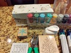Huge Paper Crafting Lot  Stamps  Dies  Foil  Embellishments  Card Making 