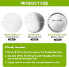 300 Pcs Button Maker Supplies  58mm 2 28 Inch Button Supplies Parts   approx  2 