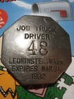 Leominster Massachusetts Job Truck Driver Bus Chauffeur Employee Badge