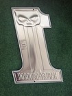 Harley-davidson  1 Skull Logo Metal Sign Plaque Wall Sign