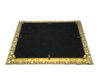 Brass   Black Rhinestone Celtic Knot Vanity Tray Footed Perfume Mirror 12x10 