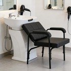 Black Reclining All Purpose Barber Shampoo Chair Salon Spa Beauty Hair Styling