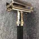 Vintage 1975 Gillette Black Adjustable 1-9 Double Edge Safety Razor V2