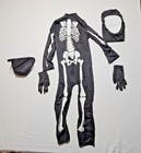 Halloween Skelton Costume Glow In The Dark Kids Size M