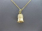 Estate 14kt Yellow Gold 3d Classic Sewing Thimble Charm Pendant  25062