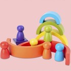 Wooden Rainbow Stacking Balance Blocks Montessori Educational Toy For Kids