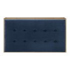 Perdita Gold Finish Velvet Rectangular Tufted Ottoman By Blue Cocktail Ottoman