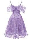 Vintage Women s Lace Floral Cocktail Swing Dress  Short Aline Wedding Party