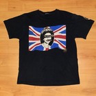 Vtg Sex Pistols God Save The Queen Union Jack Black Punk Graphic T-shirt 2002