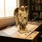 Archangel Michael 6in     Maple Wood Finishing     Christian Gift