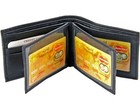 Mens Genuine Leather Wallet Bifold 2 Flap Id Cases Credit Card Holder Billfold