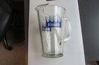 Vintage Hamm s Beer Glass Pitcher 64 Oz  Blue Crown   Tree Logo W ice Lip Ex