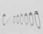 100pcs Needles Safety Pins Silver Assorted Size Small Medium Large Sewing Craft