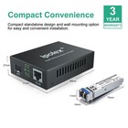Gigabit Single-mode Lc Fiber To Ethernet Media Converter With Sfp Lx Module