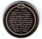 1879 Thomas Edison Electric Light Incandescent Lamp Bulb Bronze Coin Medal 