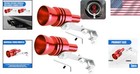 Car Turbo Whistle  Exhaust Muffler Pipe Whistle  Turbo Sound Whistle 2 Pcs Red