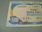 Bermuda  10 Ten Dollars Banknote P36 1989 With Stains