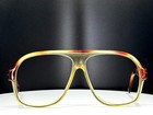 Vtg Unbranded Aviator Clear Brown Pilot Full Rim Eyeglasses Frames Only