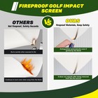Aerixtron Fireproof Golf Simulator Impact Screen  3d Air 9 8 X 13 Ft  White