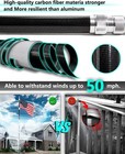 Telescoping Flagpole With Tire Mount - 20ft Carbon Fiber Rv Flag Pole Kit