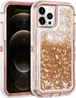 For Iphone 15 14 13 12 11 Pro Max Plus Shockproof Case Liquid Glitter Cover