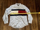 Tommy Hilfiger Vintage 90s Y2k Mens Long Sleeve Button Down Shirt Size Xl Blue