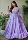 Designer Cotton Rayon Anarkali Gown Kurta  Indian Pakistani Party Wear Kurti Set