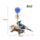 Vintage Blue Bird Perfume Bottle Glass Crystal Empty Essential Oil Bottles 4ml