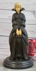 Victorian Era Woman Holding A Book Bronze Sculpture Statue Decor On Marble Base
