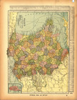 1912 Original Map France Or Germany Color Vintage From Hammond Atlas
