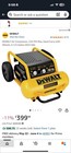 Dewalt D55146 1 6hp 225psi 4 5 Gallon Oil Free Wheeled Electric Air Compressor