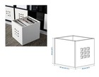 New Ikea Lekman Storage Box 13  X 14 5  X 13  White 102 471 38 Fits Kallax
