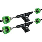 Longboard Trucks wheels bearings Black 7 0   Bigfoot 76mm Cruisers Green