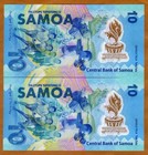 Set Samoa  2 X 10 Tala  2019  P-new  Polymer  Unc Low S ns Commemorative