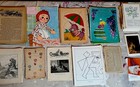 Vintage Ephemera Lot 1 lb Junk Journal Letters Photos Postcards Antique Paper Wa