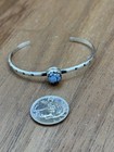 Navajo Handmade Sterling Silver Golden Hills Turquoise Stacker Cuff Bracelet