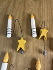 8 Primitive Style Weighted Pendulum Christmas Tree Star Candle Holder Ornaments