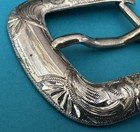 Vintage Old Western Signed Mcs Mccabe Sterling Silver 1    Fit Ranger Belt Buckle